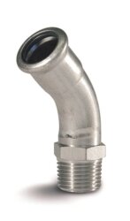 PRECHODOVÝ OBLÚK 45° - S VONKAJŠÍM ZÁVITOM 