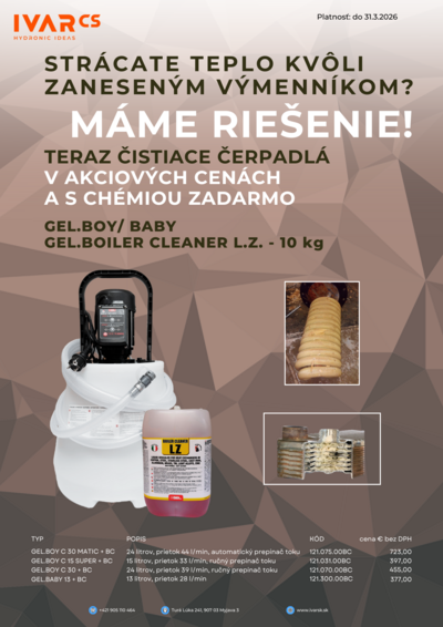 AKCIA Čistiace čerpadlá